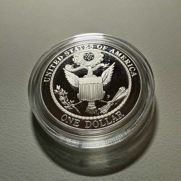 2008 Bald Eagle Commemorative Silver Dollar Proof w/COA Box - Picture 9 of 10